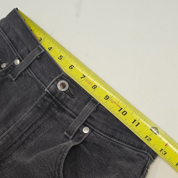 Levi's SilverTab Mom Jeans Womens 26x27 Black High Rise Tapered Ankle A3699-0001 - Picture 2 of 8